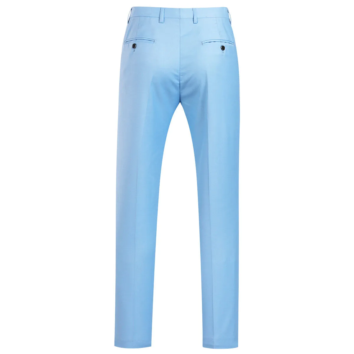 3-Piece Slim Fit One Button Fashion LightBlue Suit