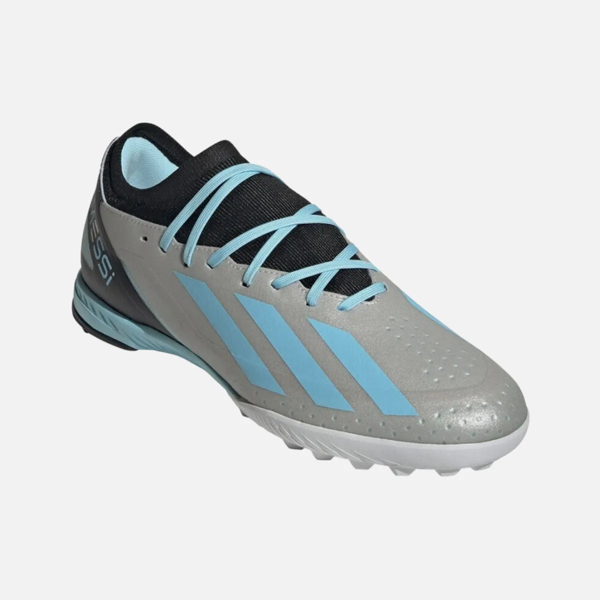 Adidas  X Crazyfast Messi.3 Turf Football Studs -Silver Metallic/Bliss Blue/Core Black