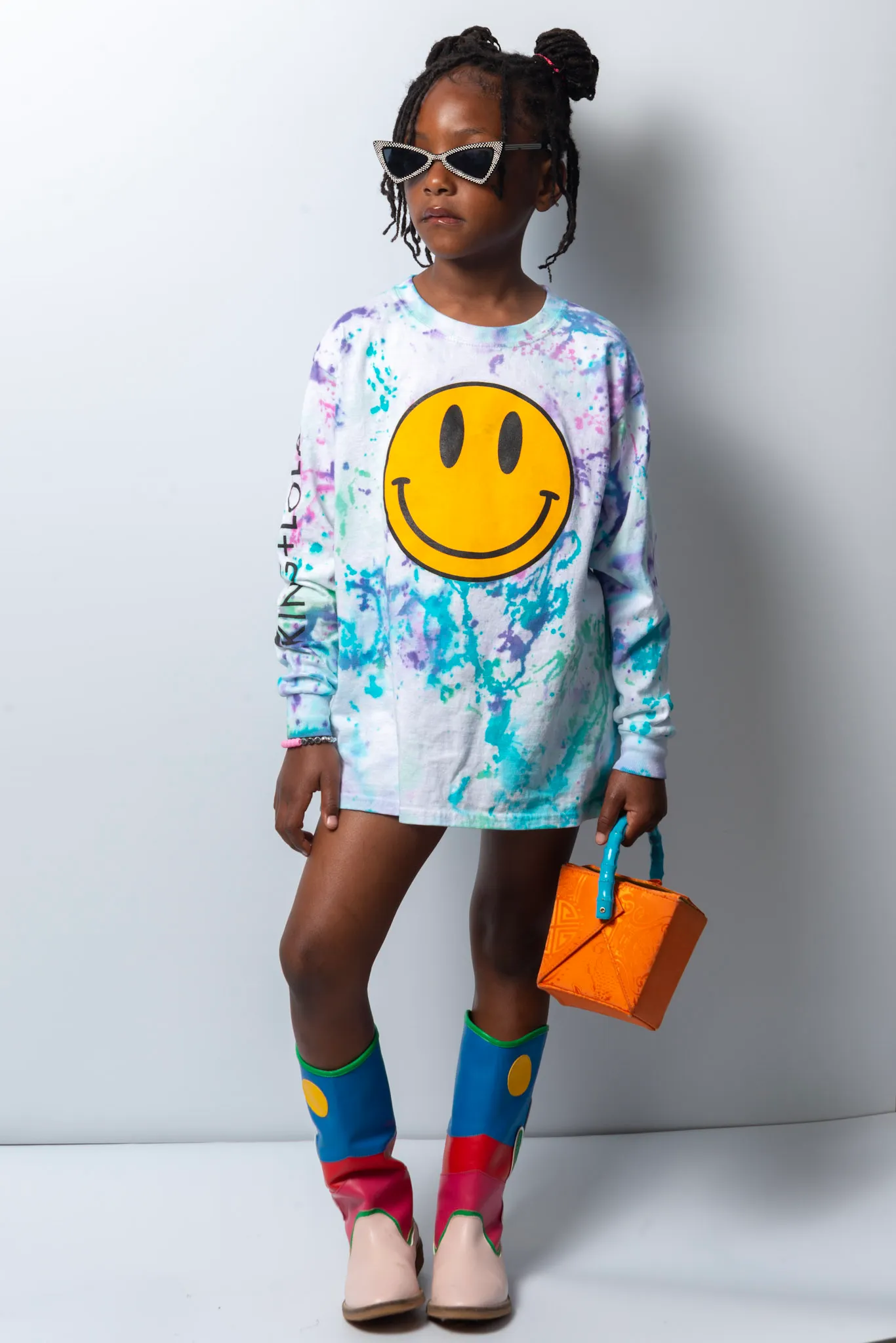 All Smiles - Tye- Dyed  King and Lola T-Shirt