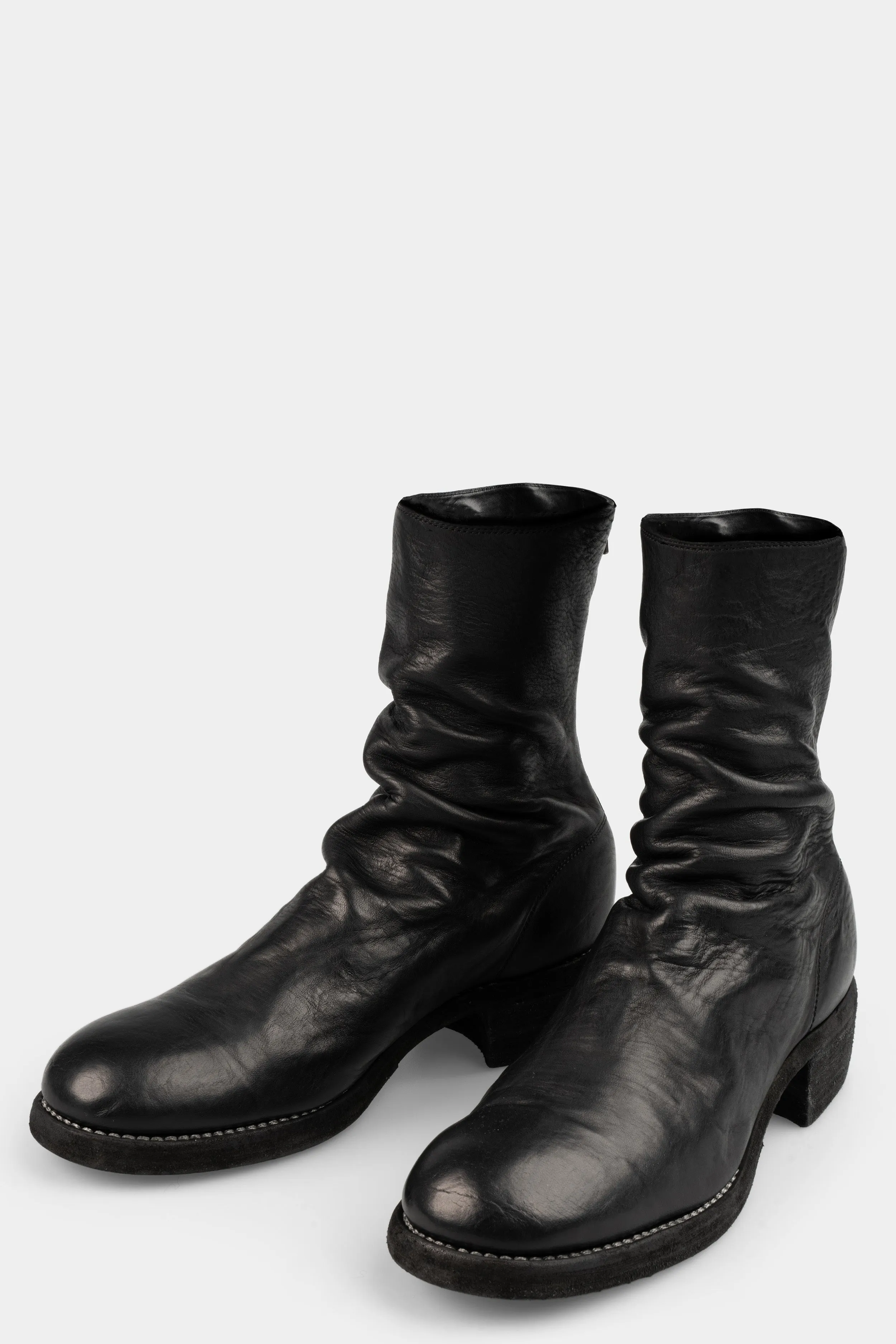 Back zip leather boots | 788ZX