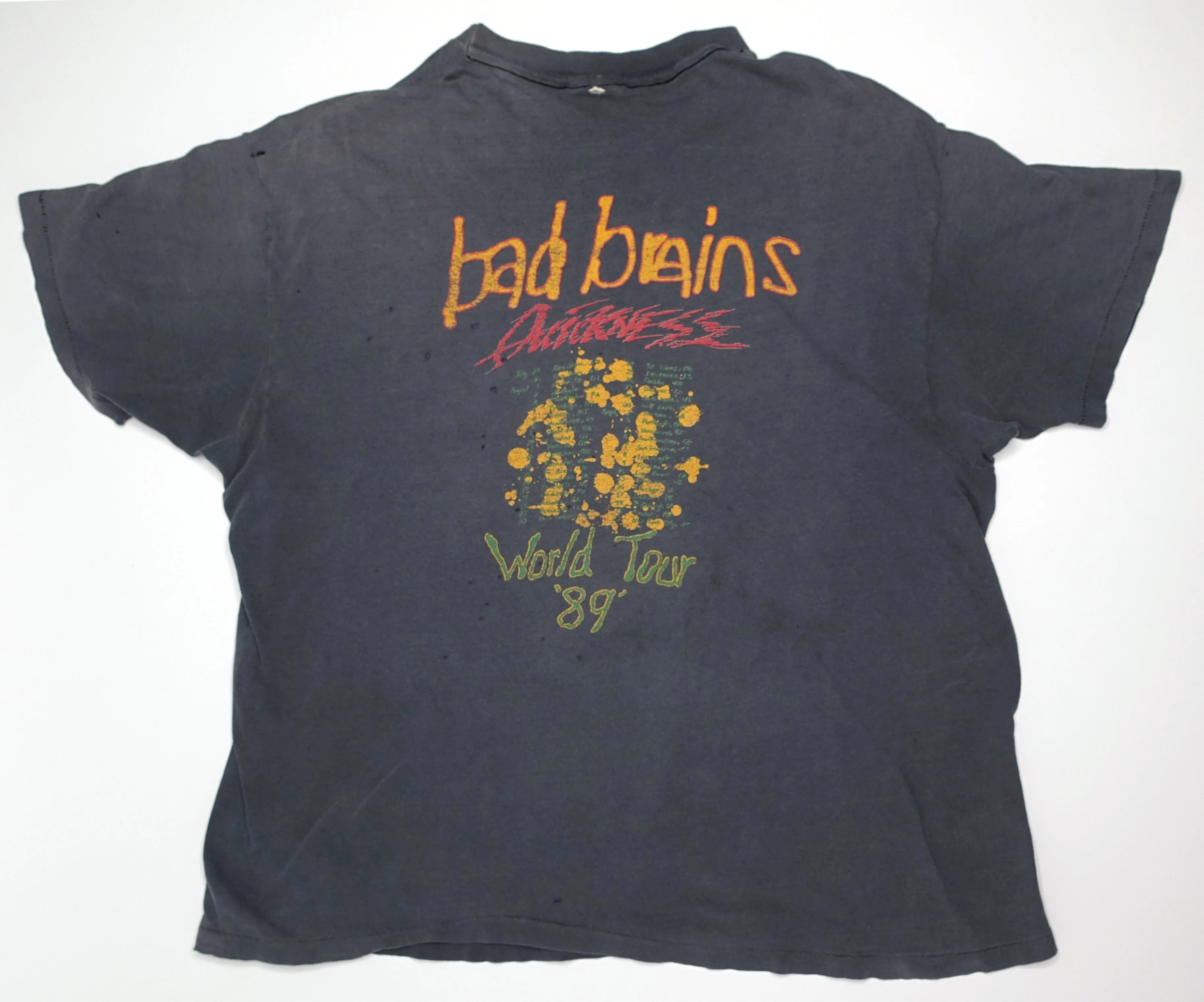 Bad Brains - Quickness 1989 World Tour Shirt Size XL