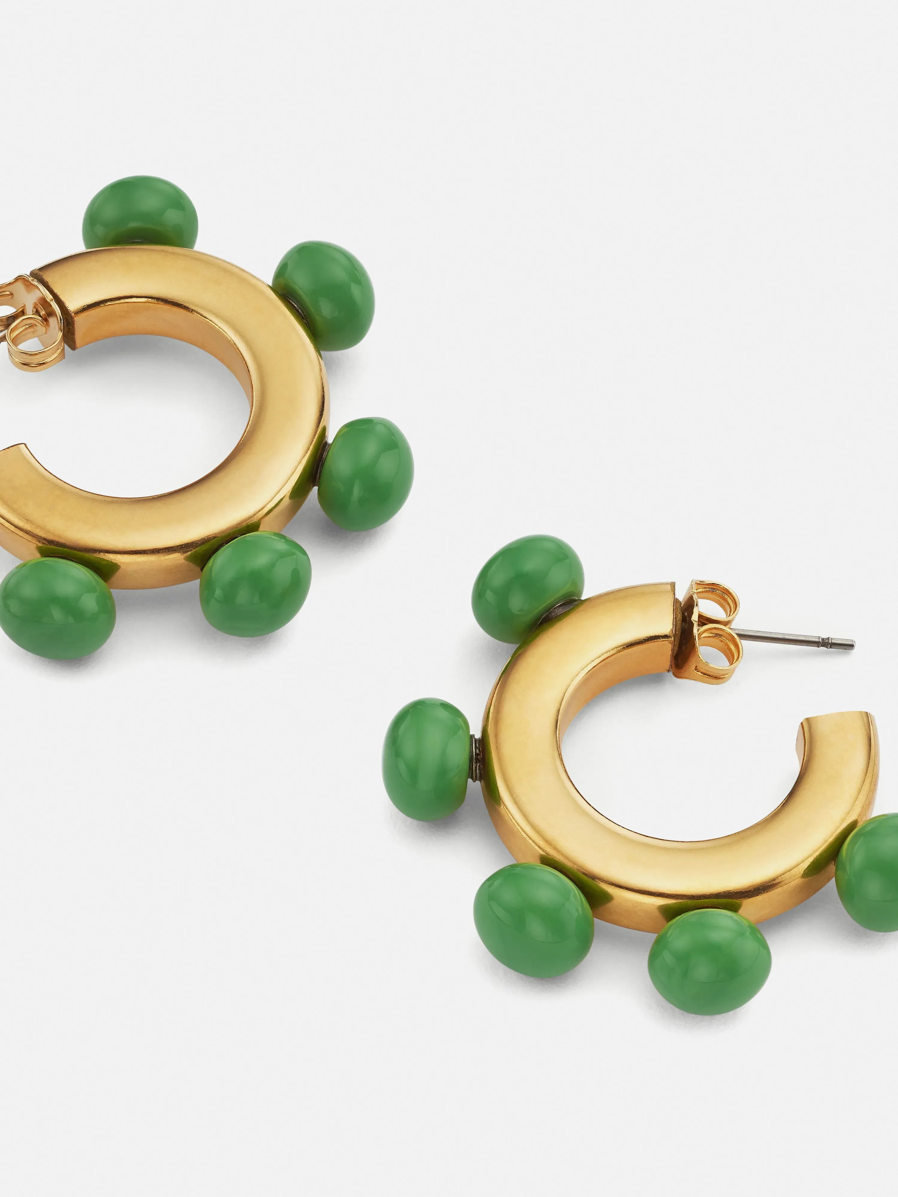 Ball Hoop Earring | Green