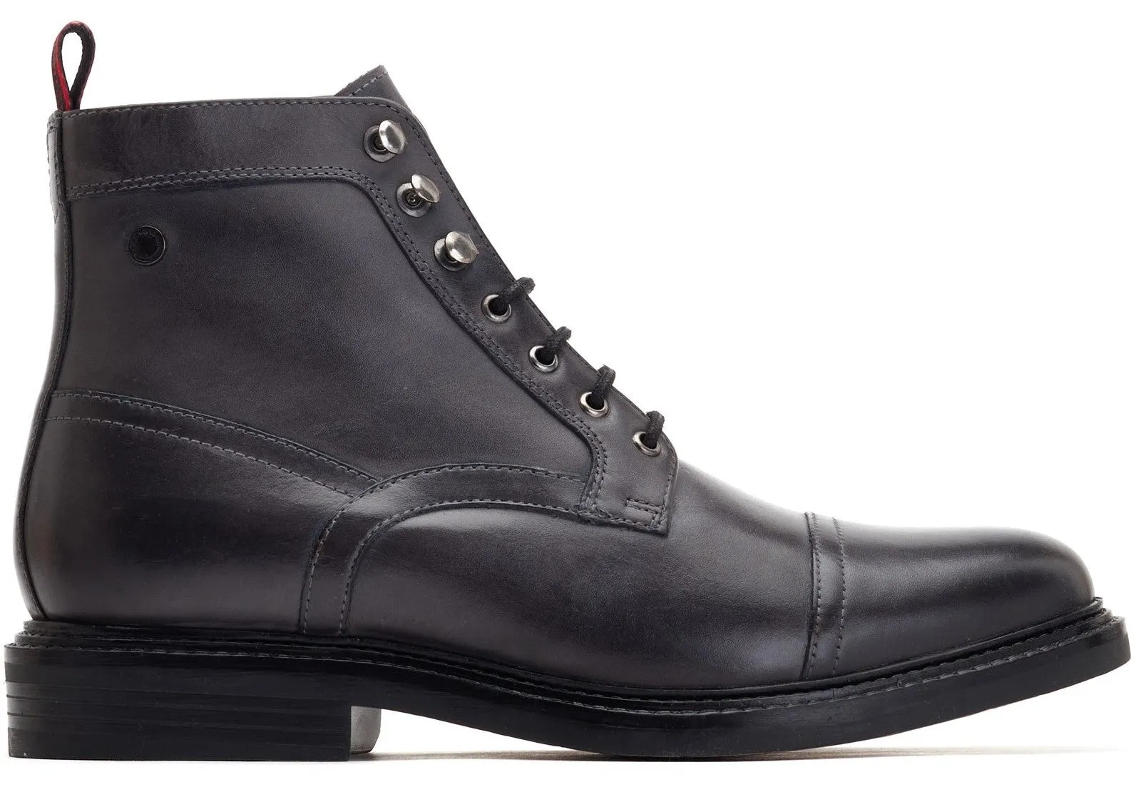 Base London Henderson Mens Leather Lace Up Combat Boot