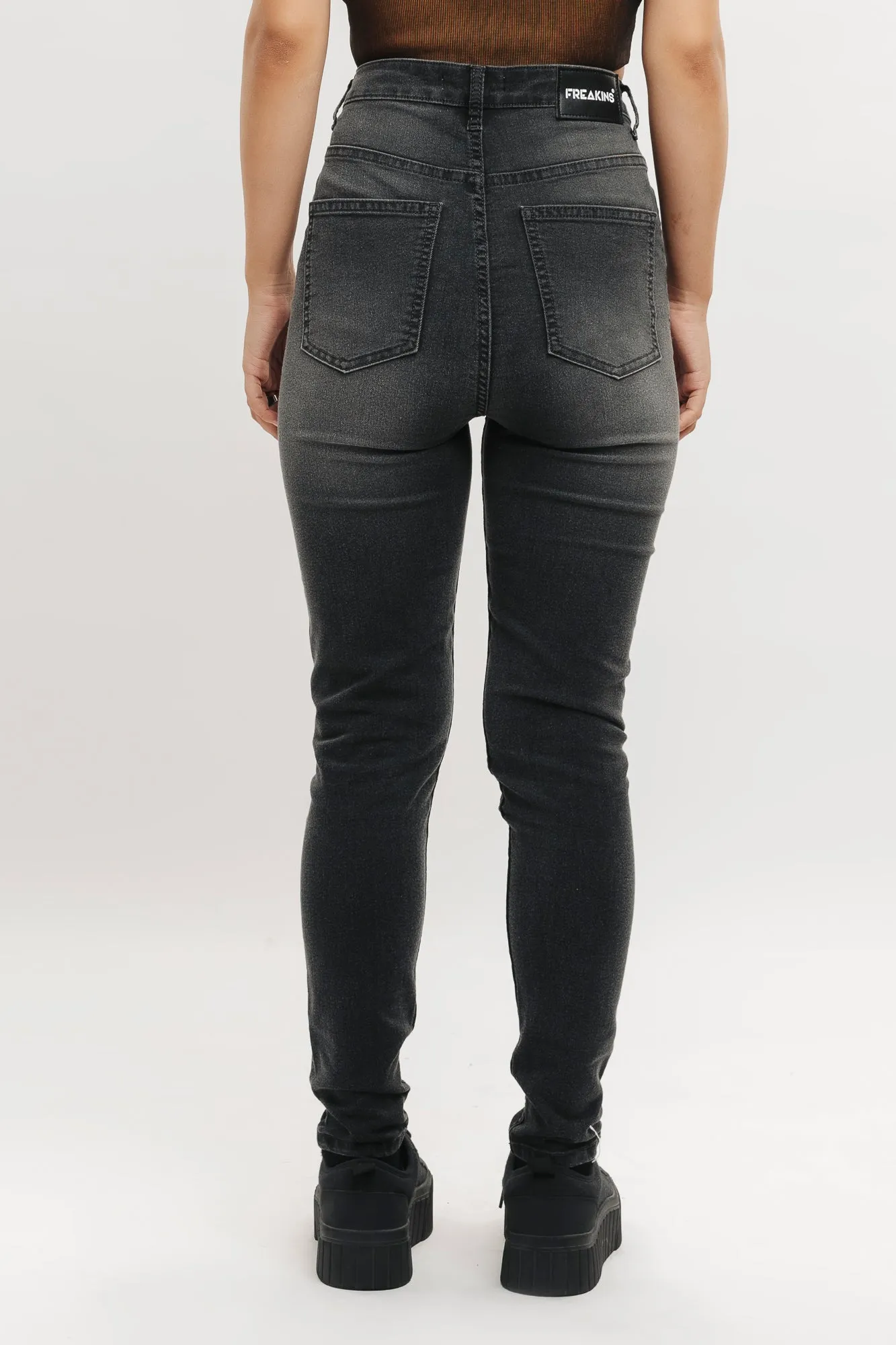 Black Charcoal Skinny Jeans