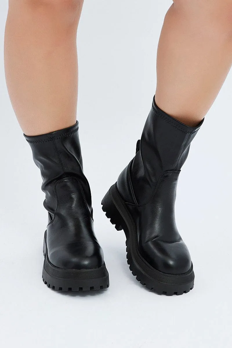 Black Chucky Sock Boots