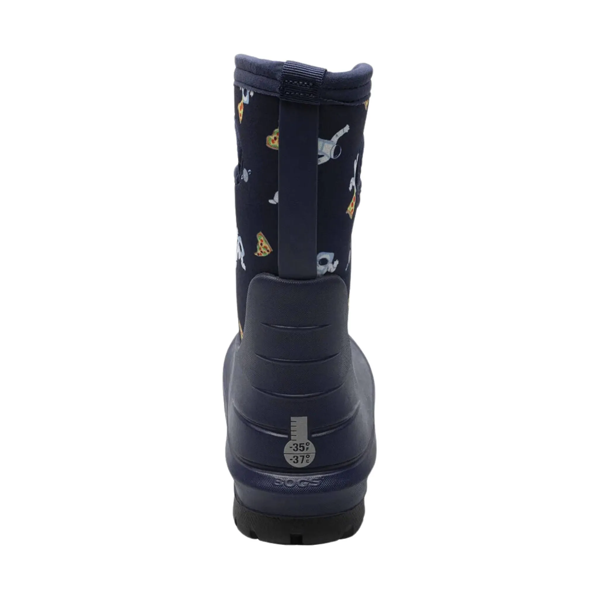 Bogs Kids' Neo Classic Space Pizza Rain Boots - Navy Multi