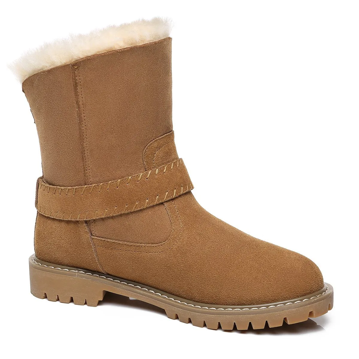 Buckled Strap Fashion UGG Boot