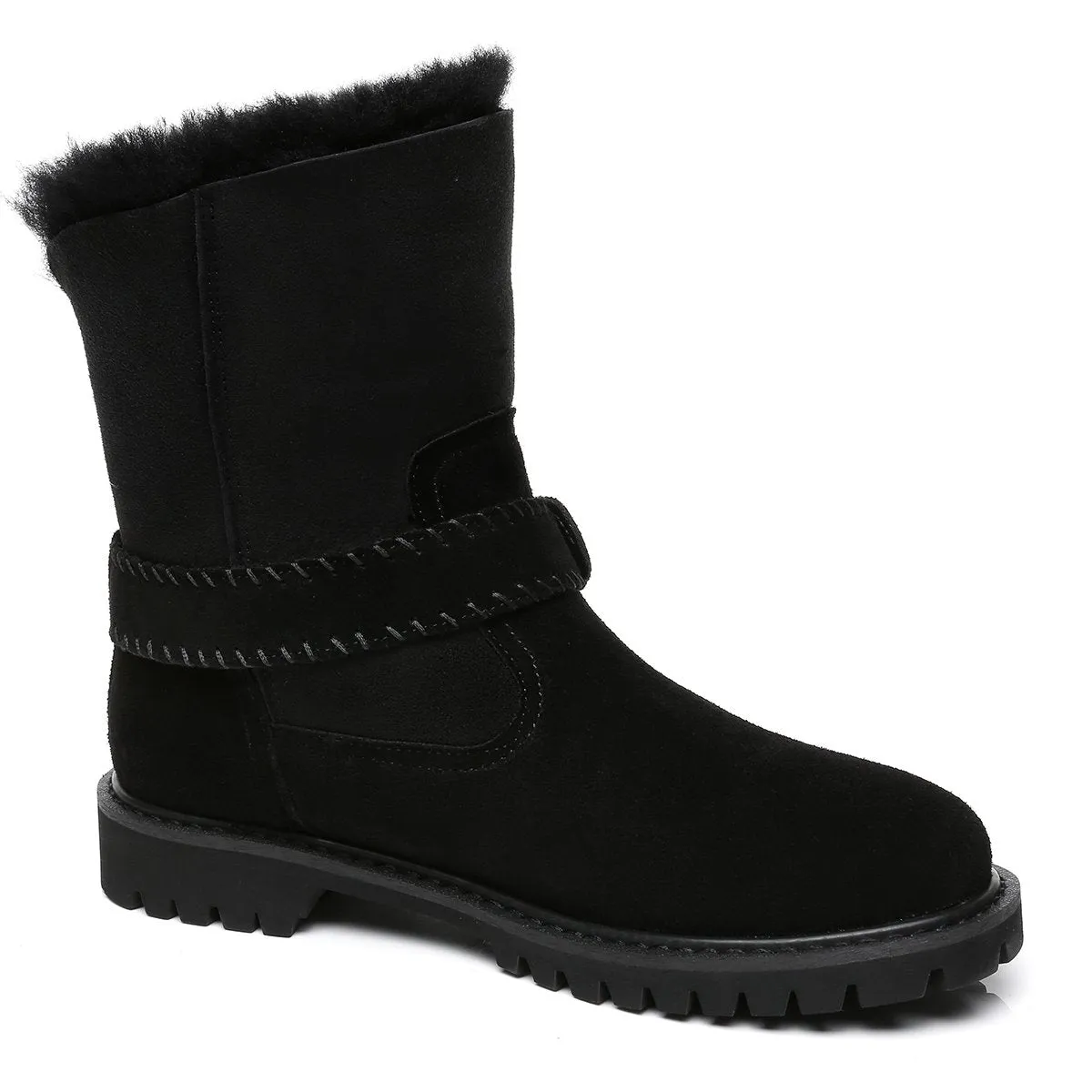 Buckled Strap Fashion UGG Boot