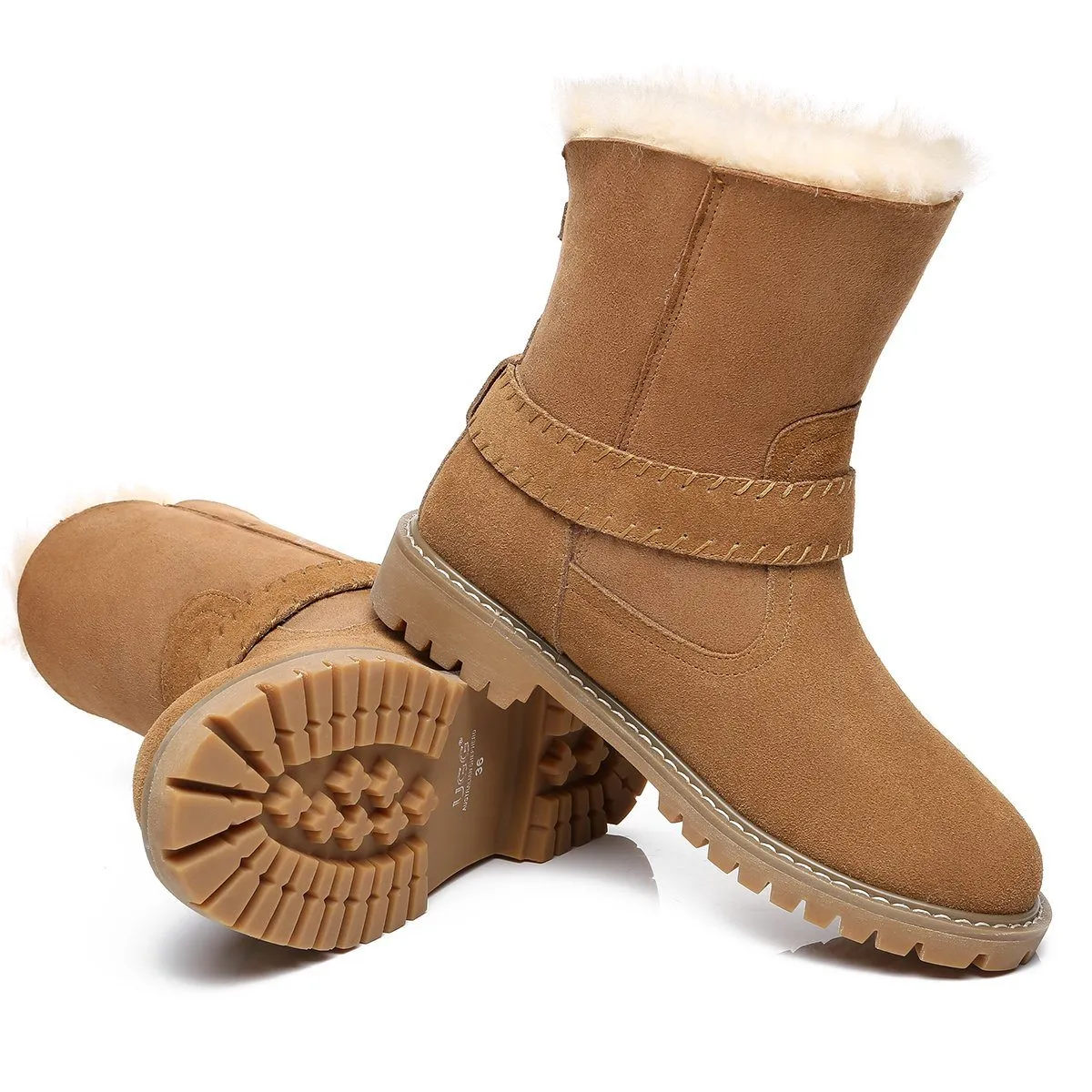 Buckled Strap Fashion UGG Boot