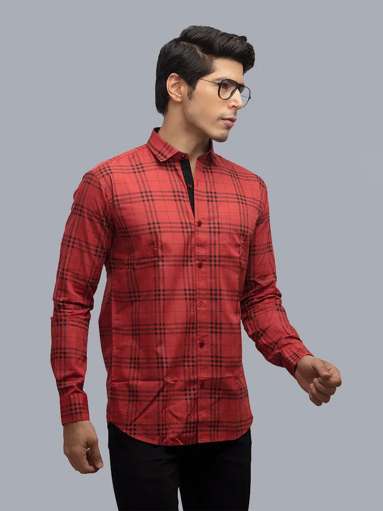 Check Shirt - Checked Regular Fit Casual Shirt Green