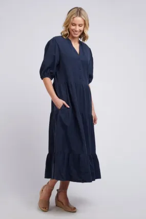 Constance SS Tiered Navy Dress