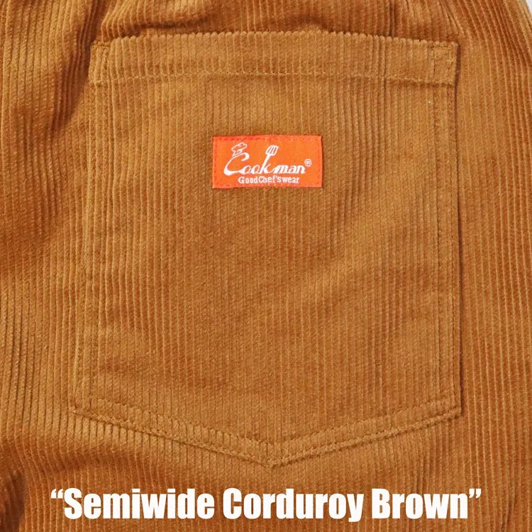 Cookman Chef Pants Semiwide- Corduroy : Brown