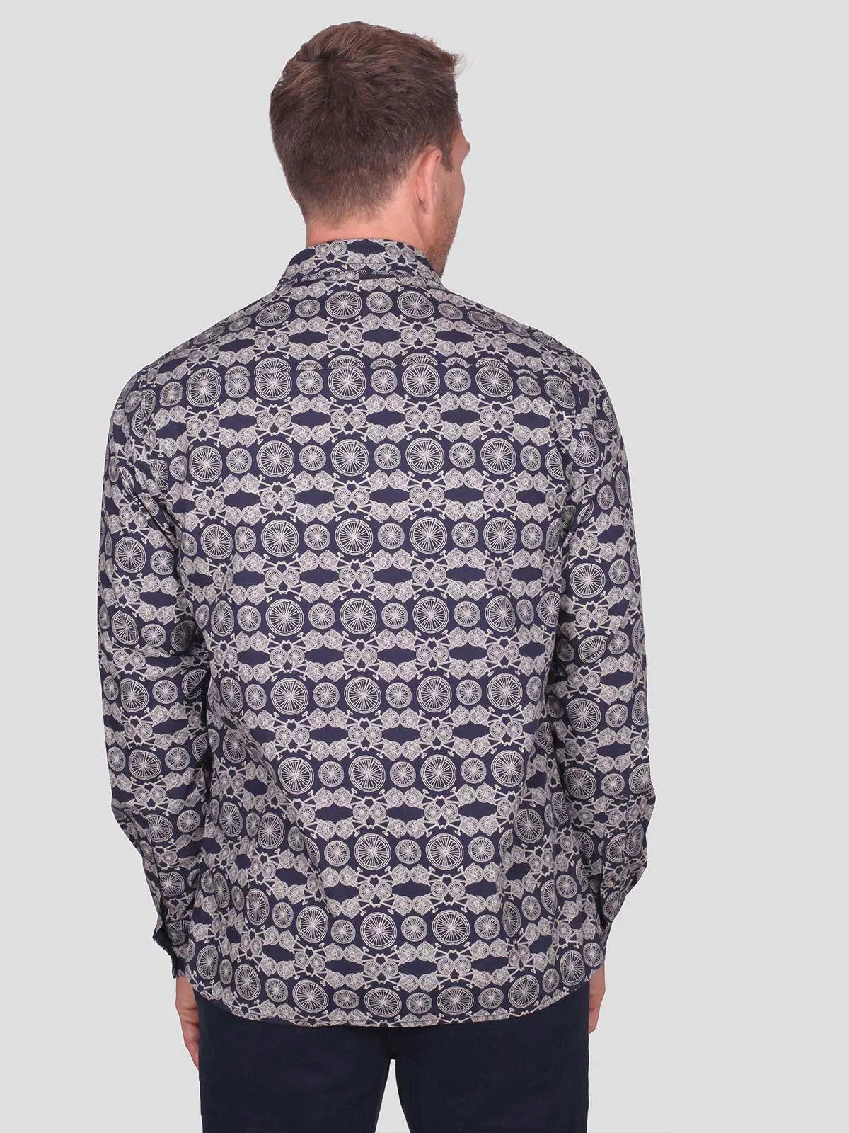 Cyclomania Fairtrade Organic Cotton Bicycle Print Shirt