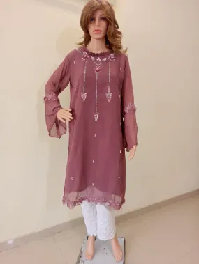 Dark Pink Georgette Tunic