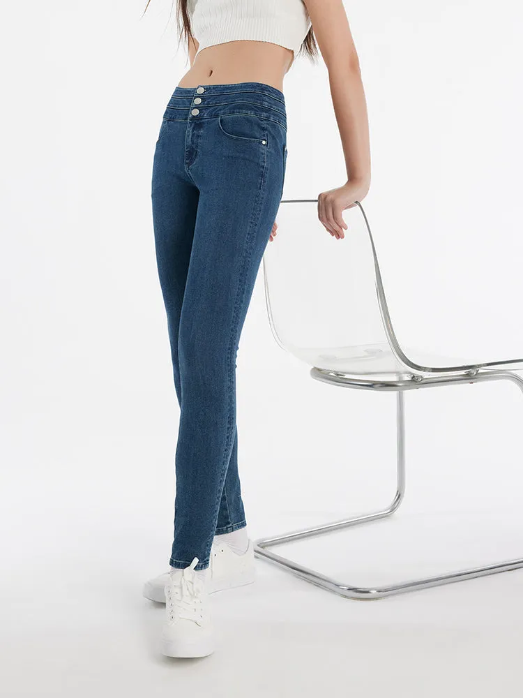 Denim Sheath High-Waisted Women Jeans