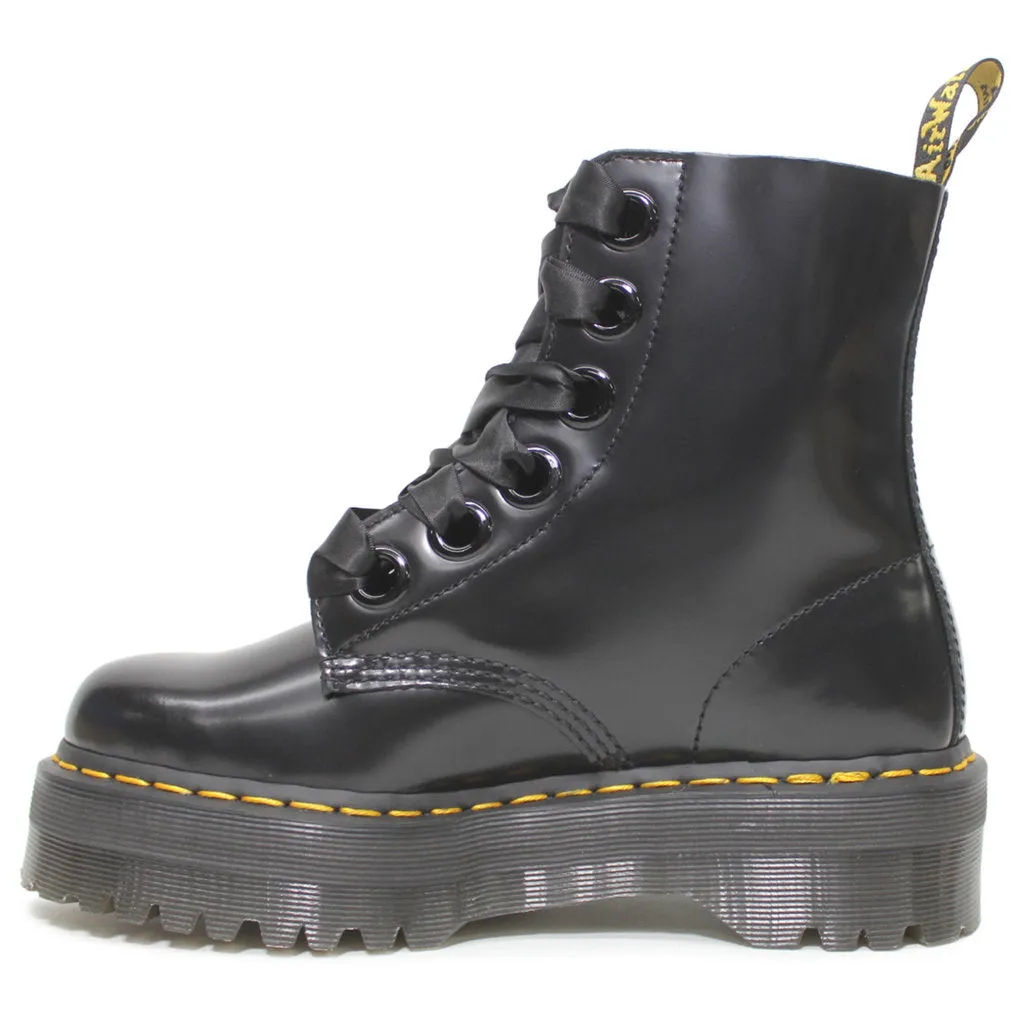 Dr. Martens Womens Boots Molly Casual Ankle Platform Leather - UK 5