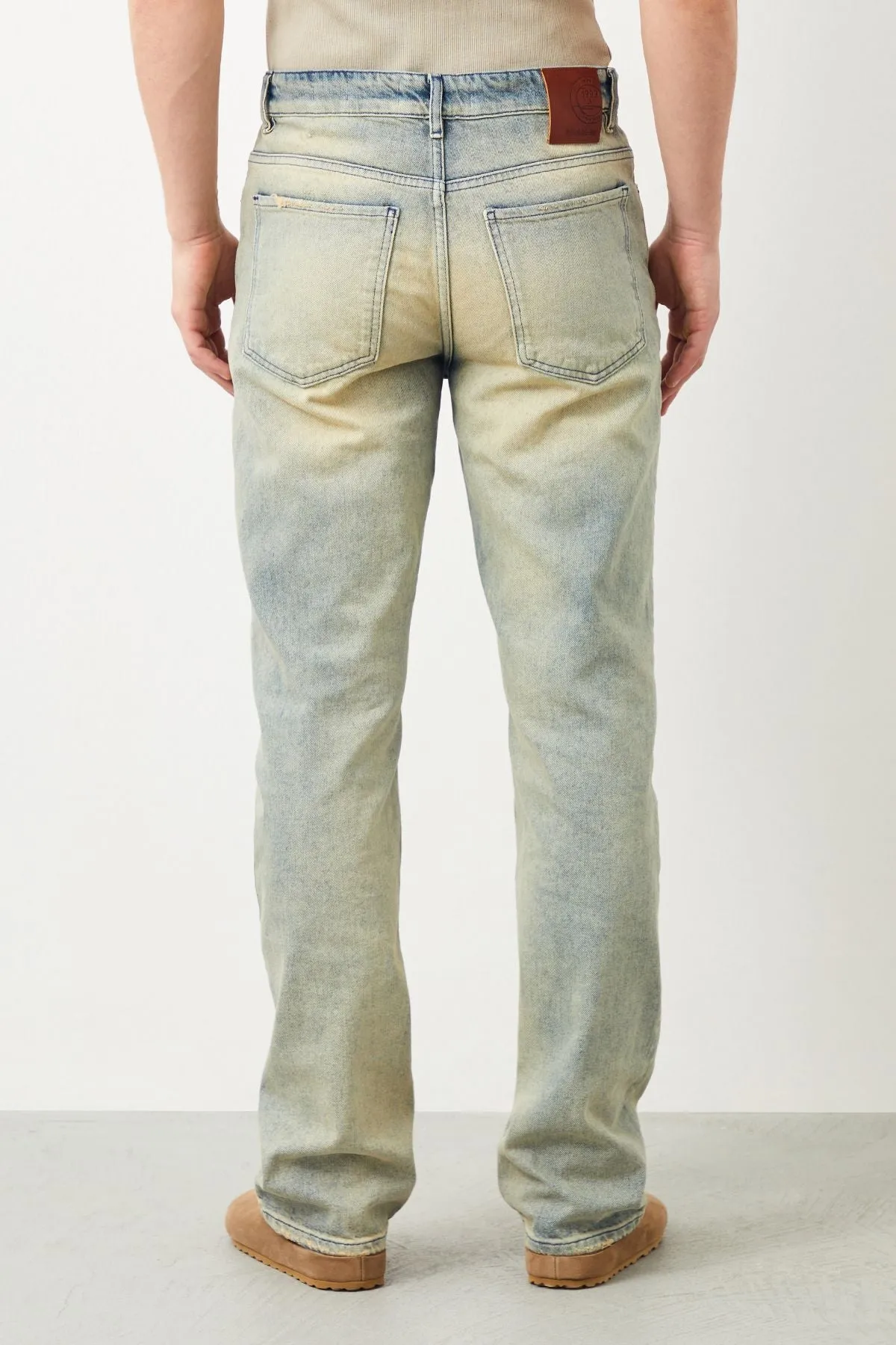 Drej Loose Fit Beige Men's Jeans