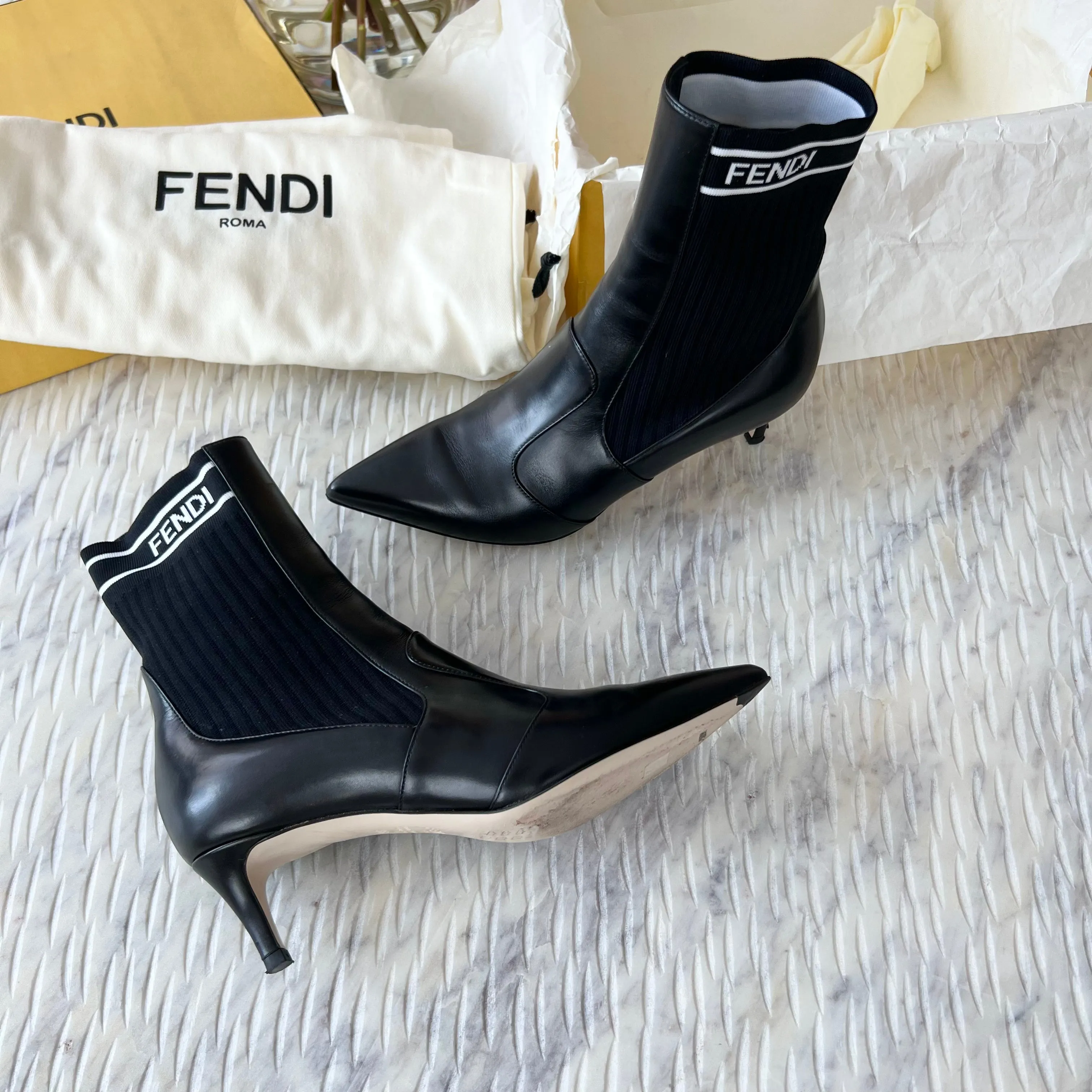 Fendi Tronchotto Ankle Boots