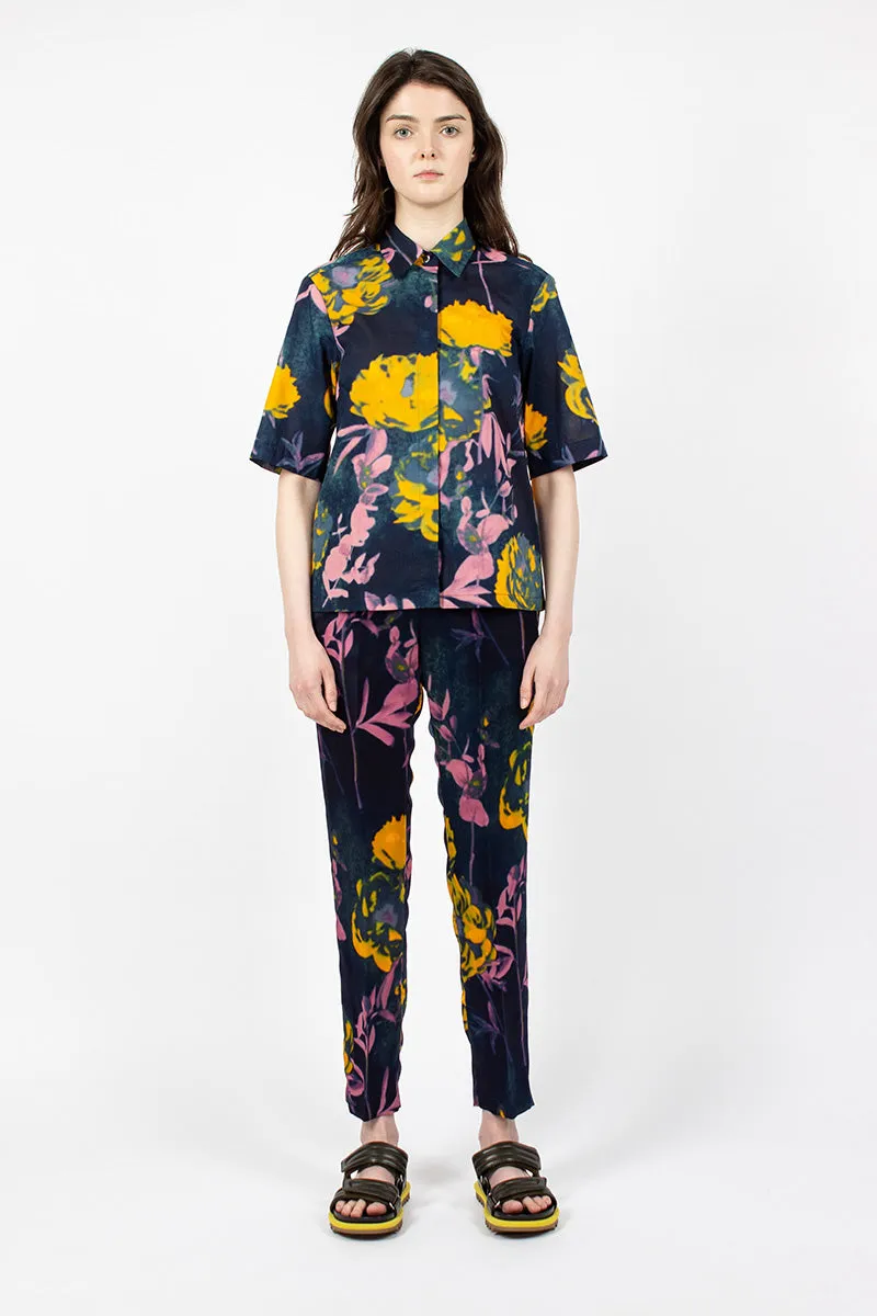 Floral Pants Navy