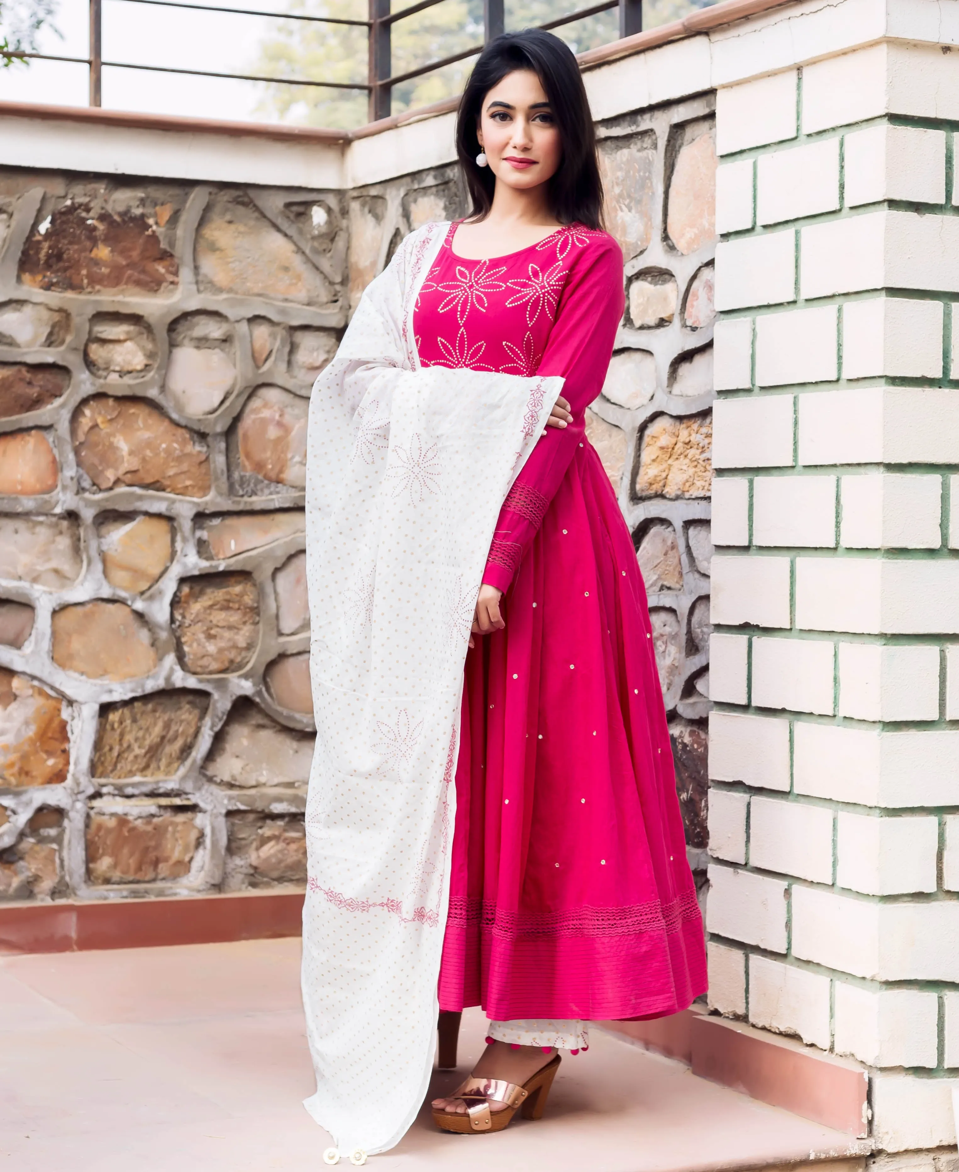 Fuchsia Anarkali Kurta