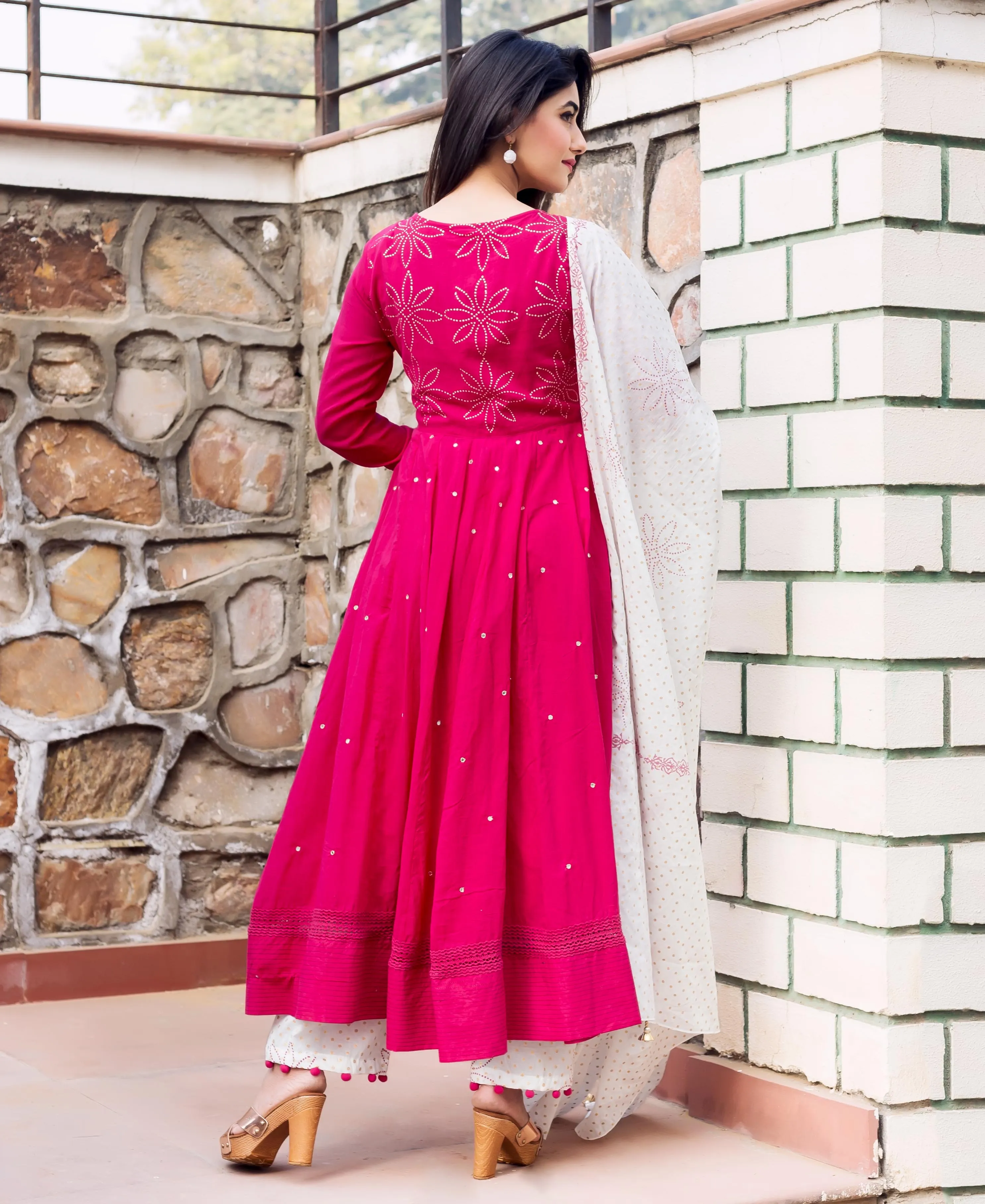 Fuchsia Anarkali Kurta