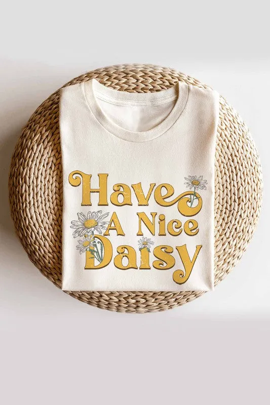 HAVE A NICE DAISY GRAPHIC TEE PLUS SIZE