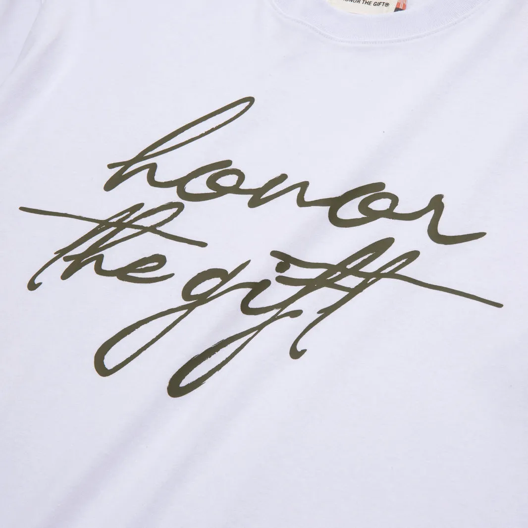 HTG SCRIPT TEE WHITE