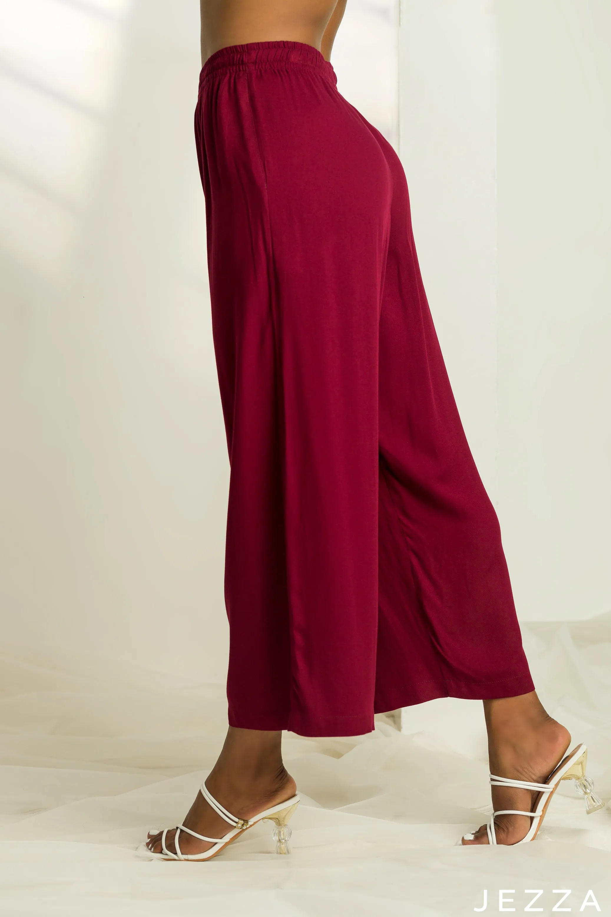 JEZZA Maroon Colour Women's Modest Pant 44174