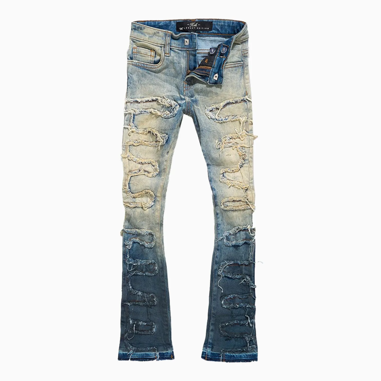 Kid's Stacked Python Skinny Denim Pant