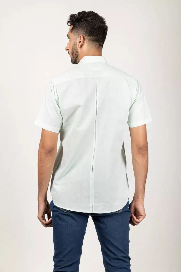 Light Green Cotton Linen Shirt