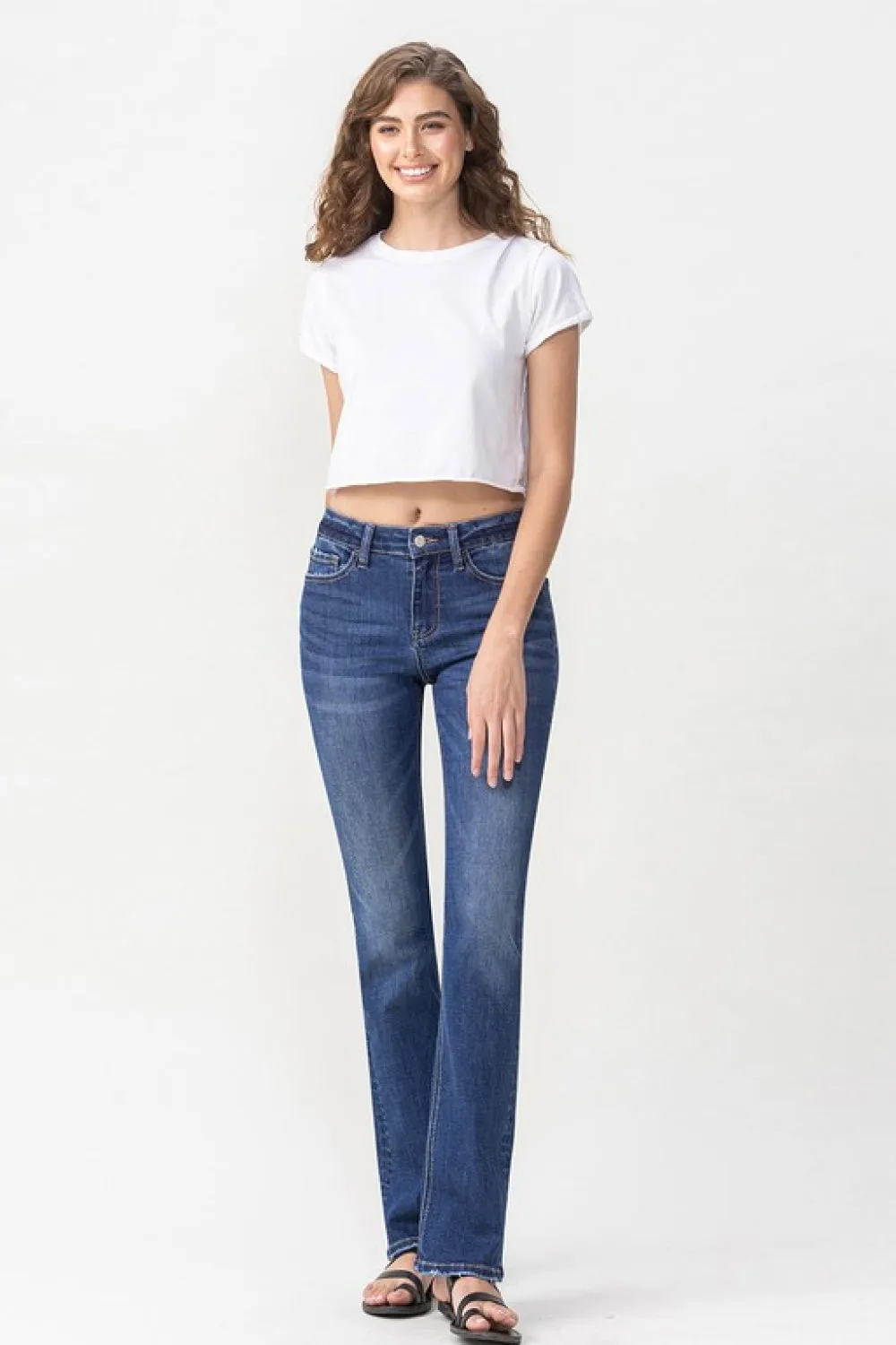 Lovervet Full Size Rebecca Midrise Bootcut Jeans