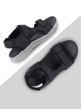 Men Navy Blue Outdoor Sports Adjustable Phylon Sole Flexi Sandals & Floaters