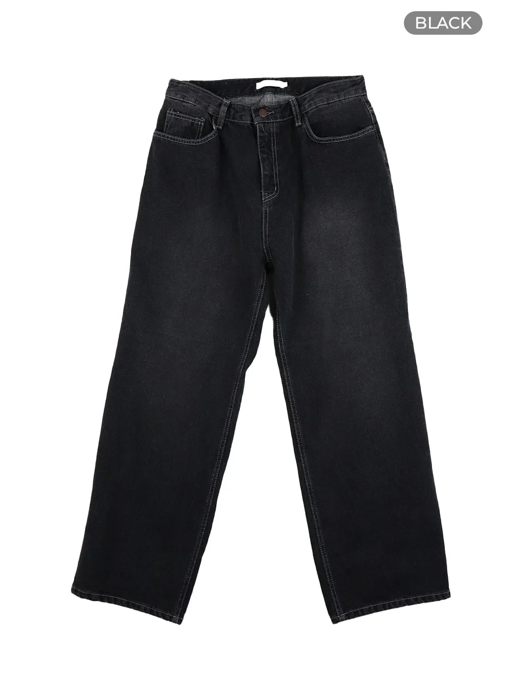 Men's Washed Denim Wide Fit Jeans IA402