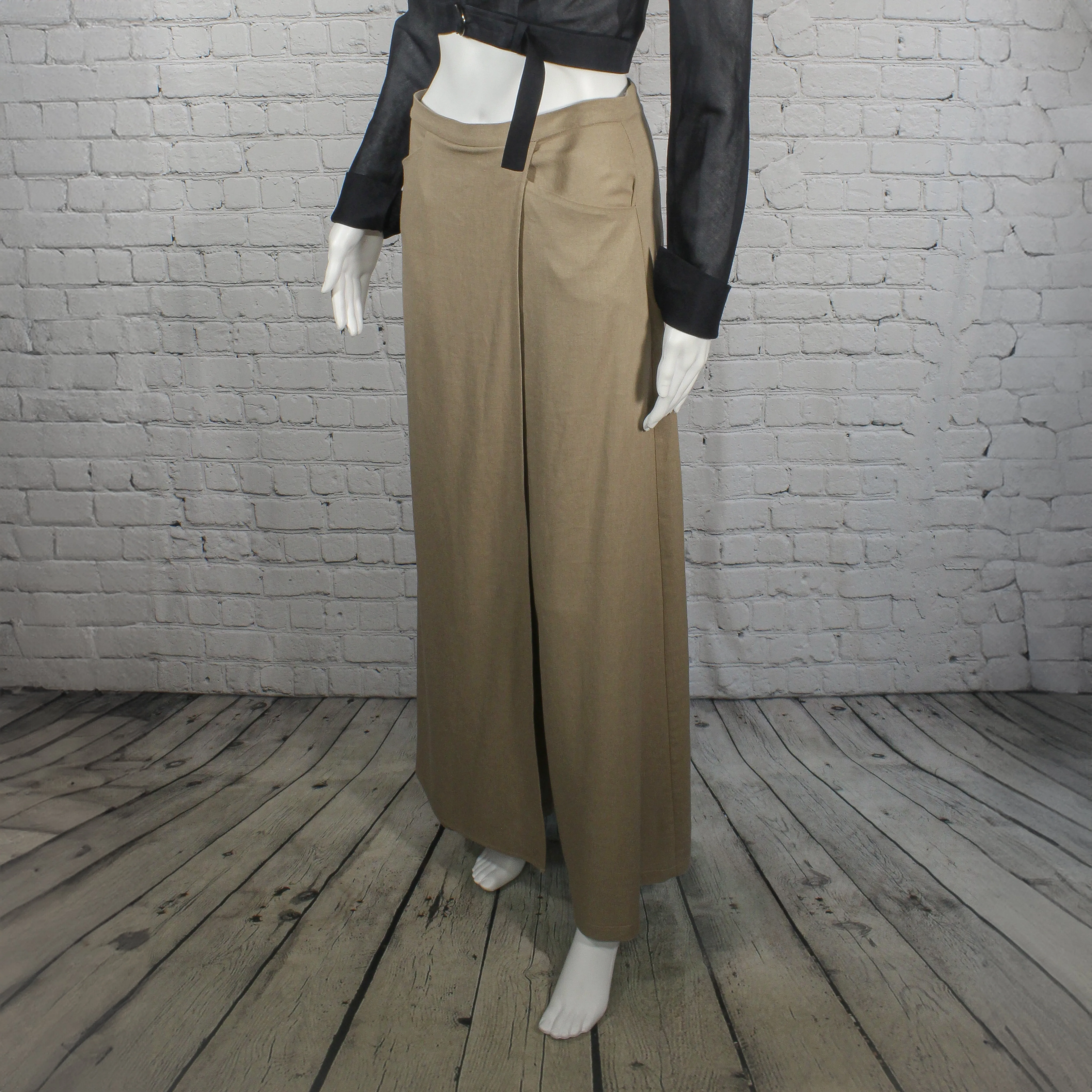 NEW! Empire Pants in Mocha Linen by Kim Schalk