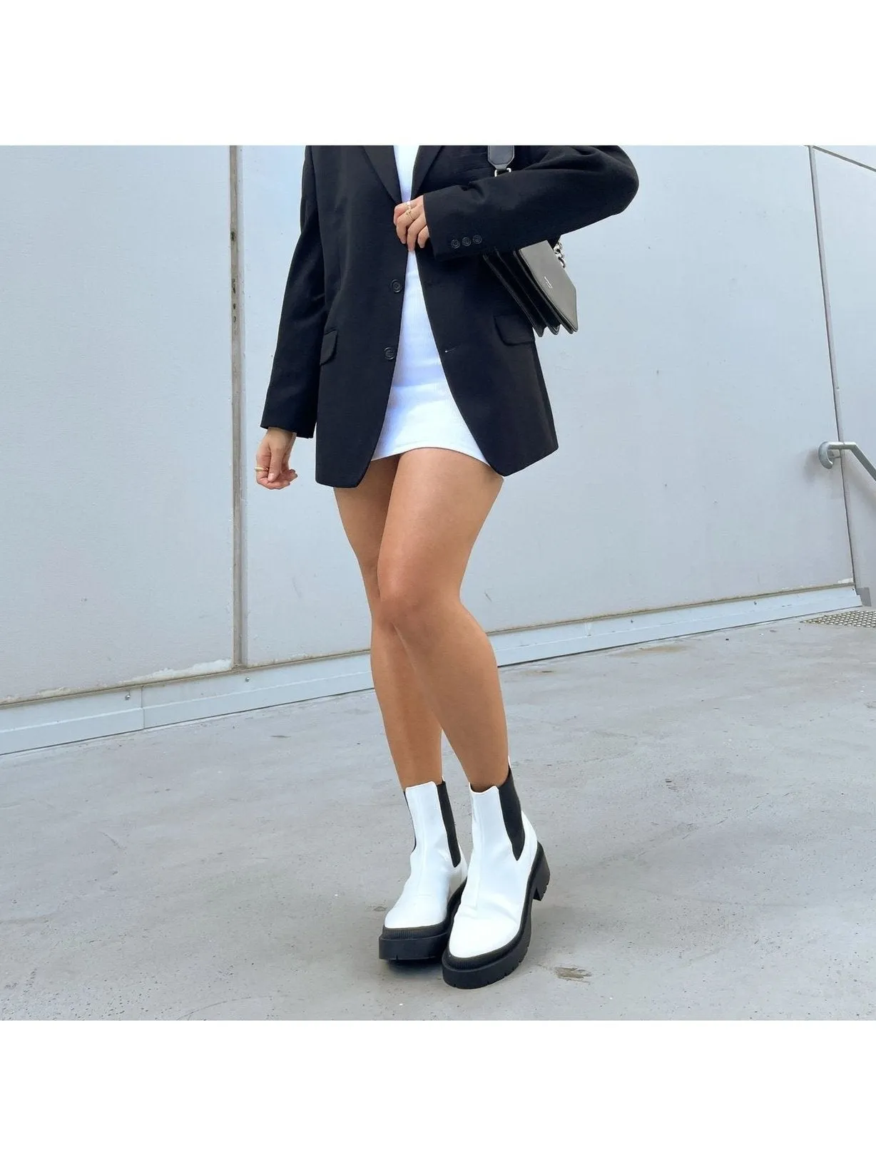 Orielly Combat Chunky Boots - White Box