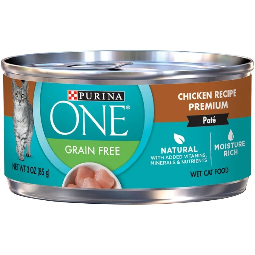 Purina ONE Grain Free Pate Chicken Canned Cat Food