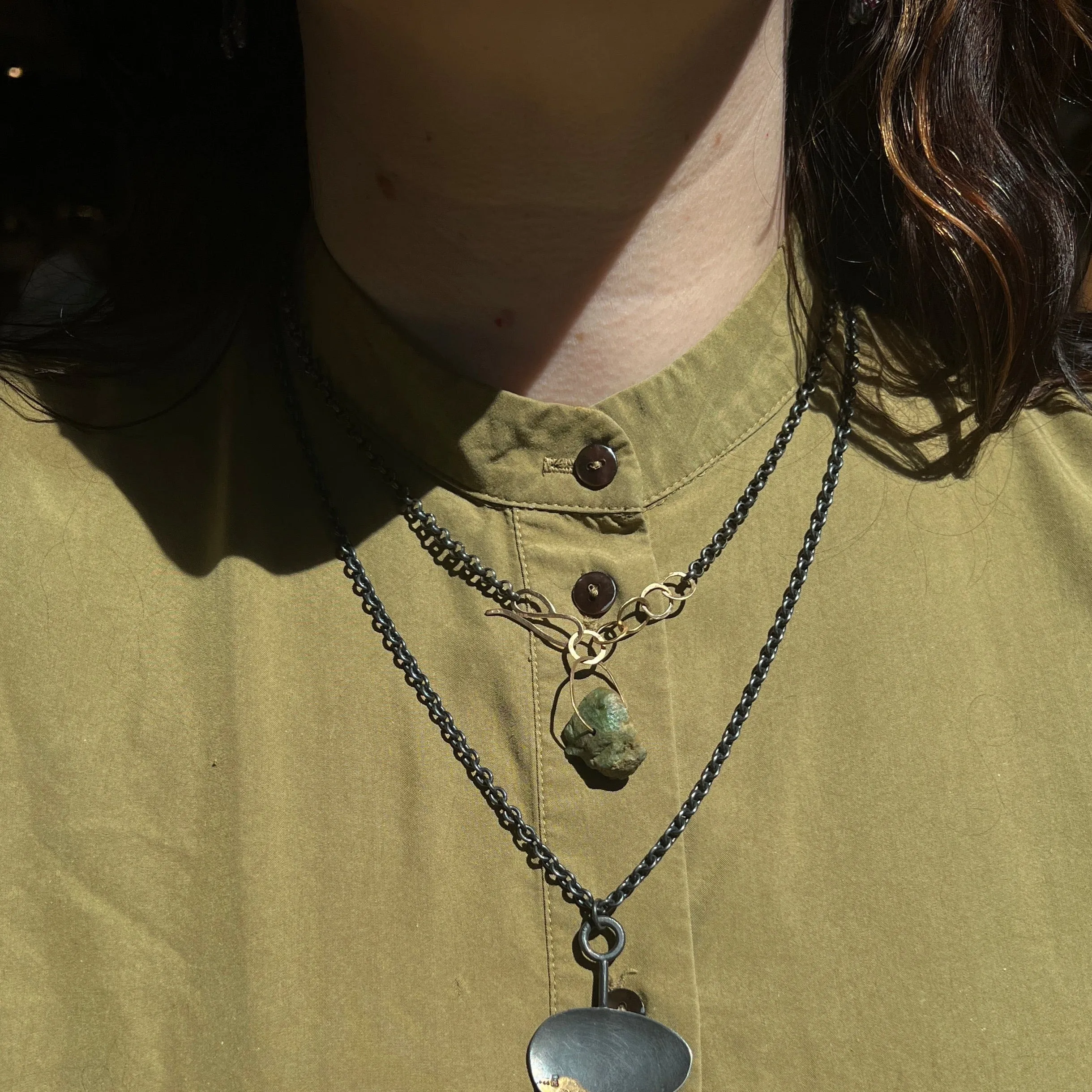 Raw Emerald Necklace