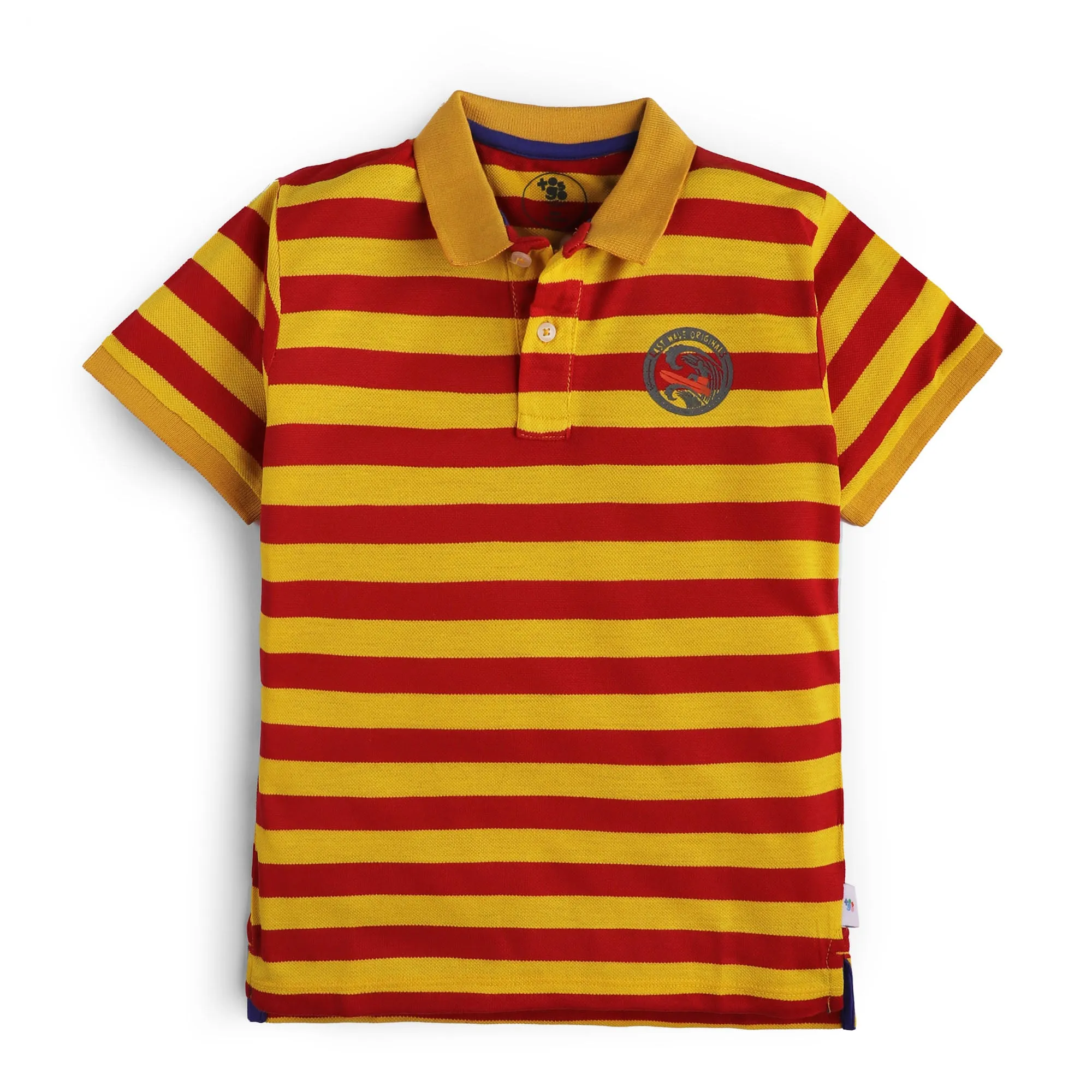 Red Stripped Yellow Polo