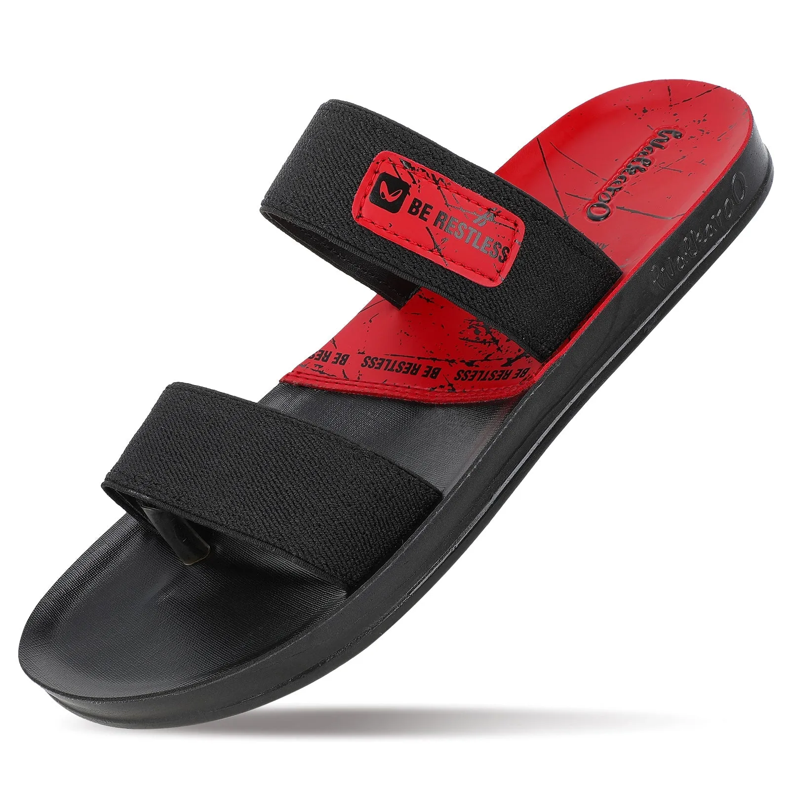 Walkaroo Men Sandals  - WG5432 Black Red