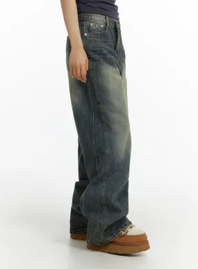 Washed Baggy Jeans CF416