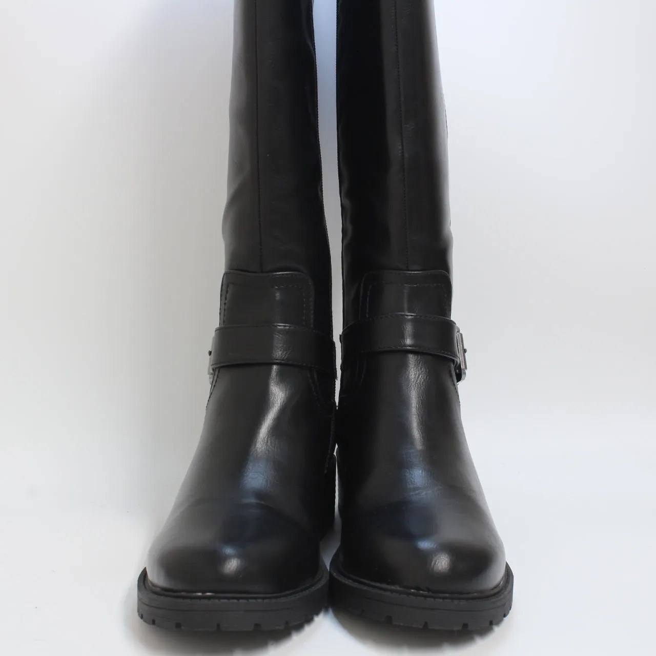 Womens Office Khloe High Leg Rider Boots Black