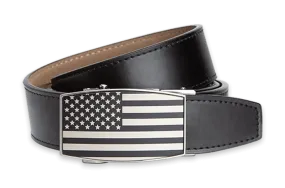 XL USA Flag Black Aston Black, 1 3/8 Strap, Dress Belt